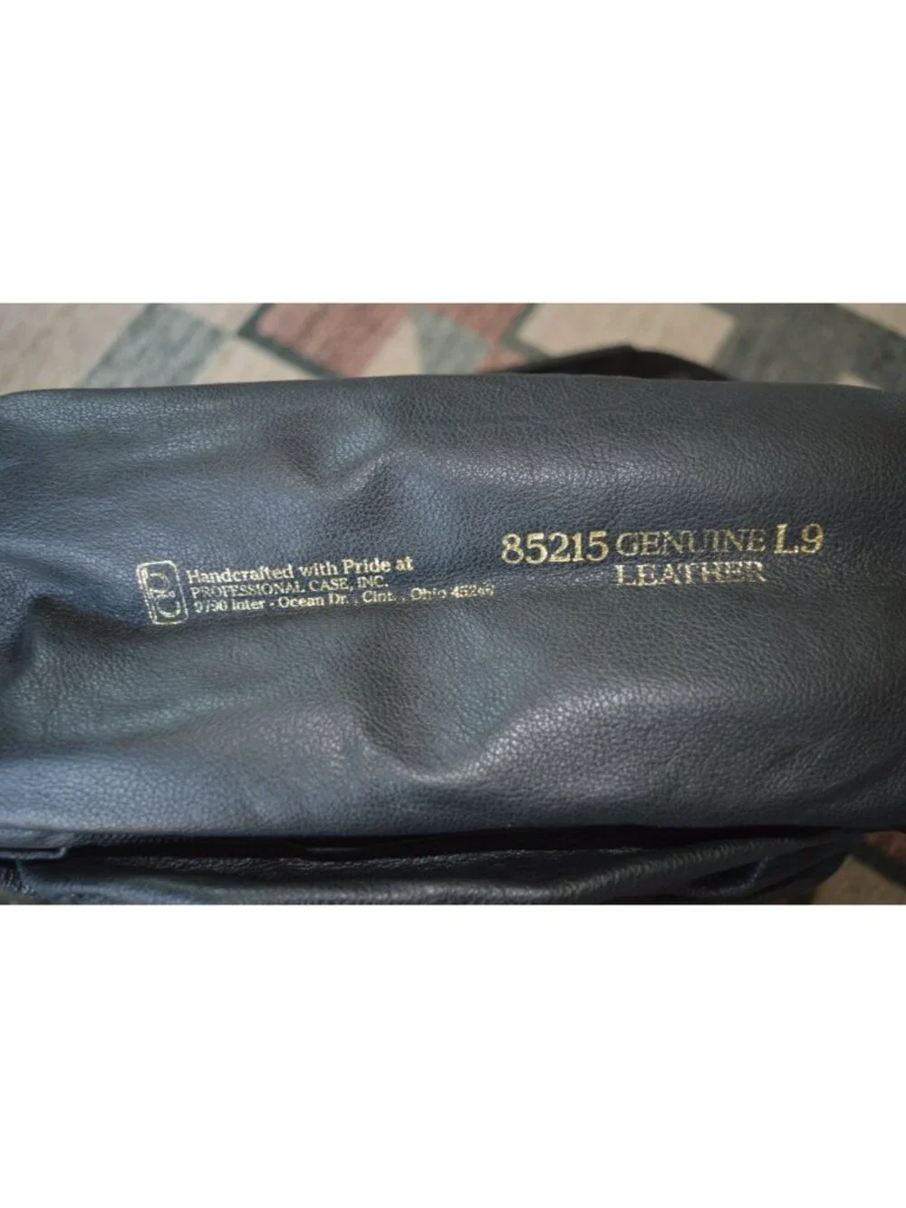 Vintage Genuine Leather Black Crossbody Satchel Travel Bag Handcrafted in Ohio